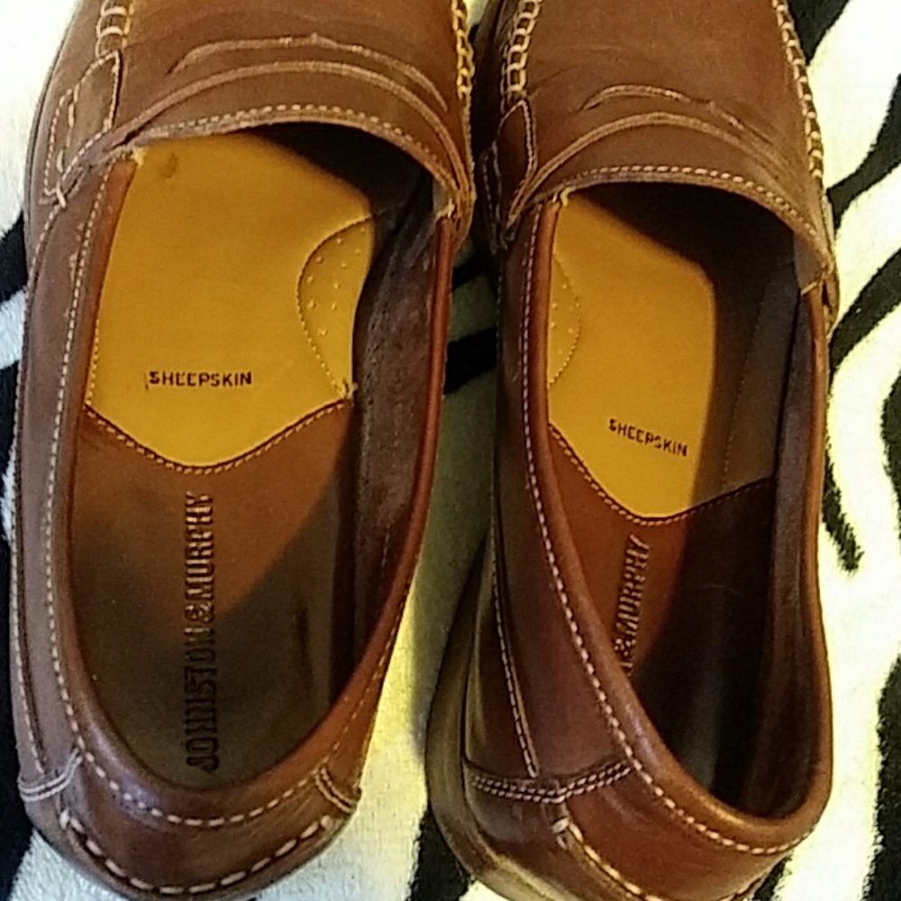 Johnston And Murphy Sheepskin Penny Loafers - image 5